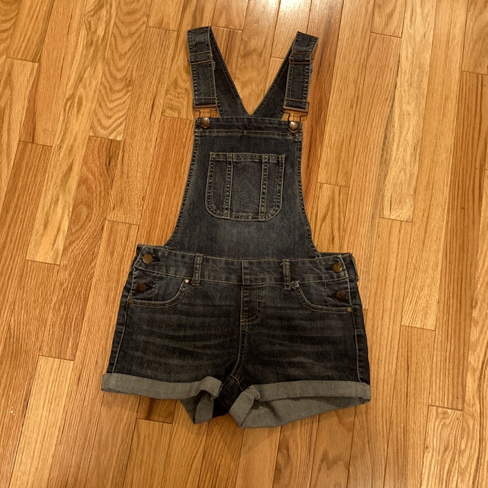 Dark wash Overalls